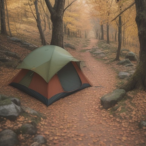 【登山杖】紅葉の山道を歩くためのコツ | 折りたたみ式の持ち運び方法 をイメージした 秋、秋、ハイキング、山、登山道 の写真