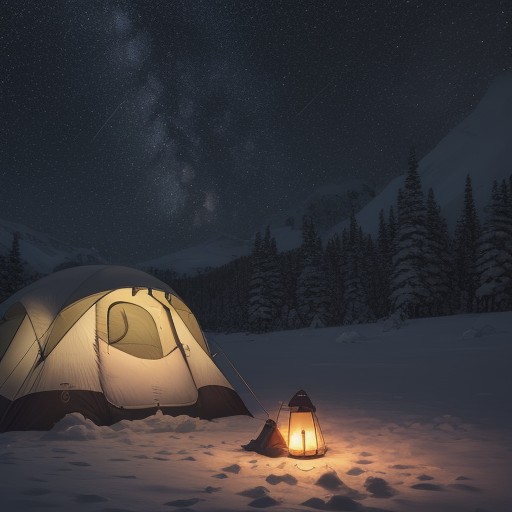 【キャンプ用品】星空の下に持っていく道具 | 自然の中で過ごす夜の時間 をイメージした 冬 の写真