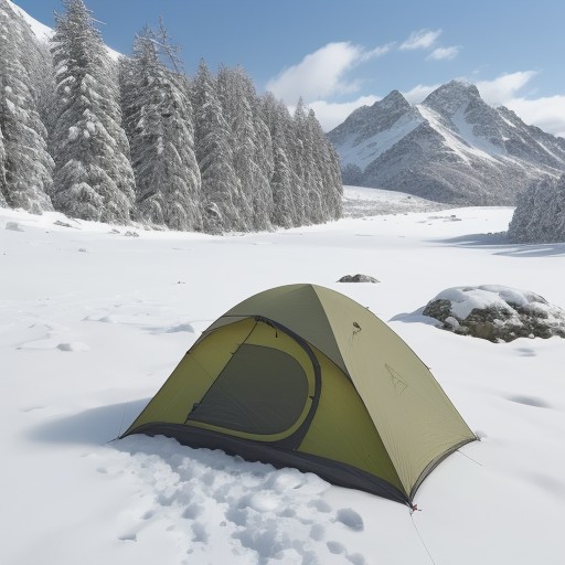 【春山】温暖化で変わる山の様子 | 環境問題と現状について をイメージした 春、雪景色、山、松林、雪景色 の写真