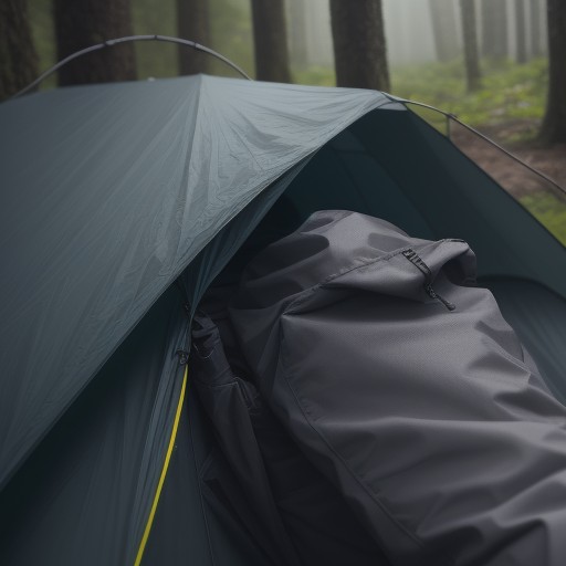 【防水ジャケット】軽量モデルで歩く | 雨の日の登山道 をイメージした 山 の写真