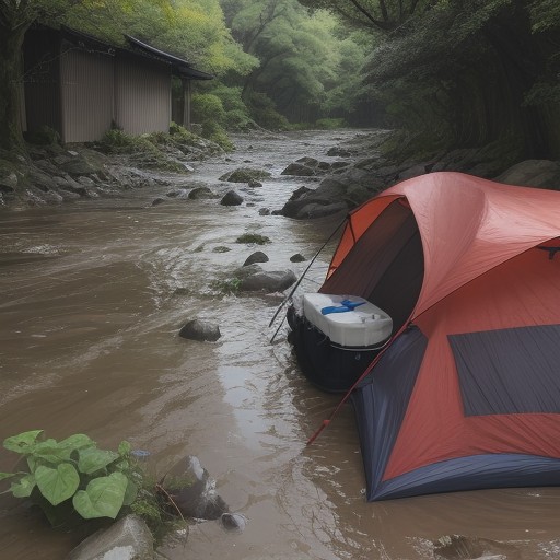 【川の天気予報】気象庁の洪水予報を確認 | 安全な釣行への備え をイメージした 川、川 の写真