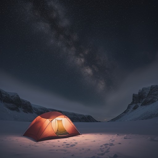 【山用テント】標高の高いキャンプ場 | 星空の下で過ごす夜 をイメージした 山 の写真
