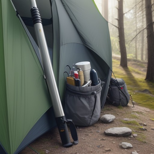 【登山用ポール】軽量で携帯に便利なモデル | 山道を歩く負担を減らす工夫 をイメージした ハイキング、ハイキング の写真