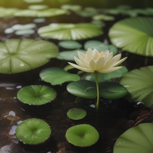 【水生植物】光合成で酸素が出る様子 | 日差しの中で上がる気泡を観察する をイメージした 春、夏 の写真