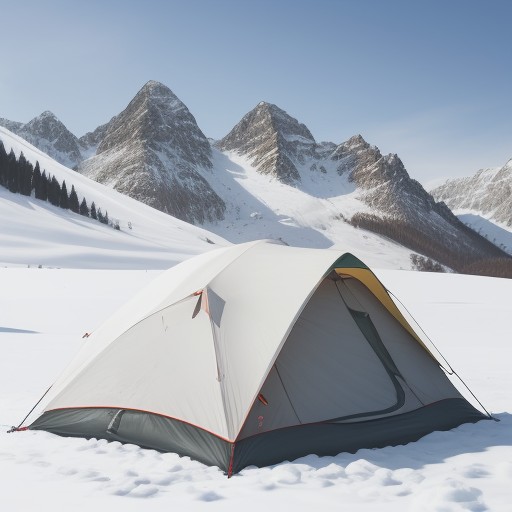 【テント】冬の山キャンプで使う道具 | 選び方の基準と設営の手順 をイメージした 冬、雪景色、山 の写真