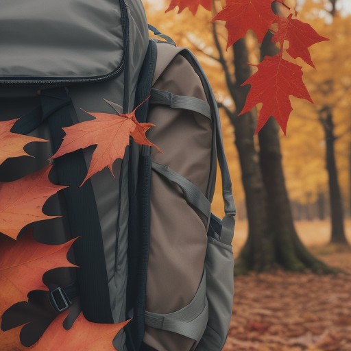 【バックパック】軽量さと耐久性の選び方 | 紅葉の山道を歩くための装備 をイメージした 秋、秋、ハイキング の写真