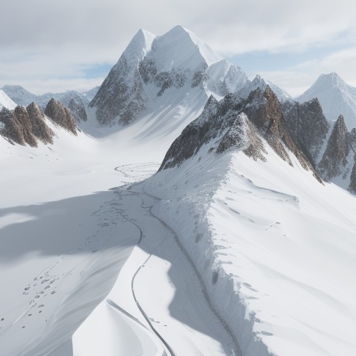 【地図】標高から地形知識を読み解いて歩く | 冬の雪山ルート選び をイメージした 冬、雪景色、稜線 の写真
