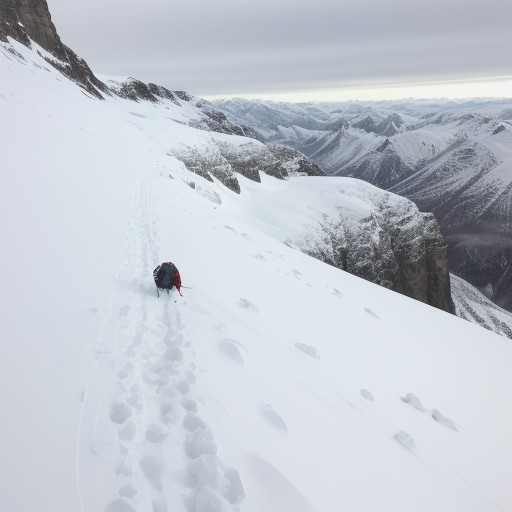 【登山安全】冬の雪山で注意すべき点 | 装備の準備とルートの再確認 をイメージした 冬、雪景色、山 の写真