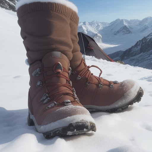 【アイゼン】冬の登山で足元の氷結を防いで歩く | 低温対策のポイント をイメージした 冬、雪景色、ハイキング の写真