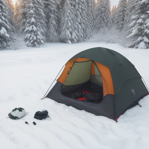 【キャンプ道具】忘れ物を確認するチェックリスト | 冬の森への持ち物 をイメージした 冬、雪景色、森 の写真