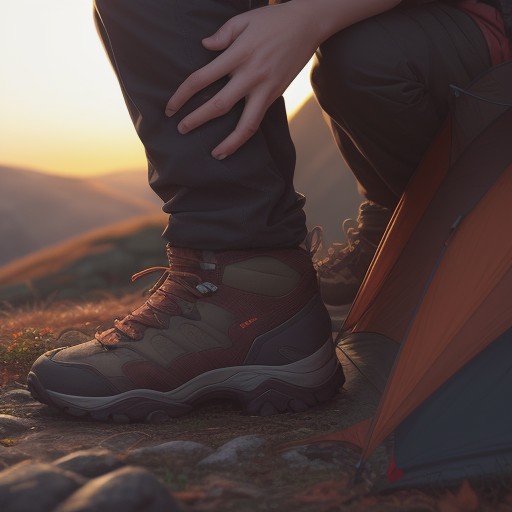 【登山安全】紅葉の山道を歩くための備え | 健康管理と事故の防ぎ方 をイメージした 秋、ハイキング、夕日 の写真