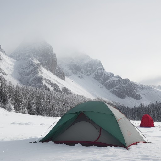【防寒ウェア】雪山の登山に備える保温アウター | 体温を保つ服装 をイメージした 冬、雪景色、山 の写真