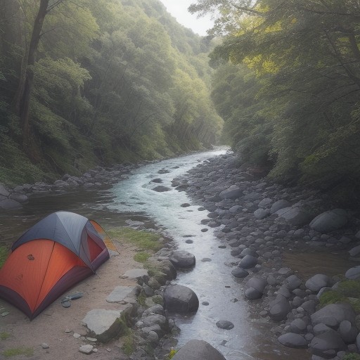 【水辺の安全】川遊びでの急流や増水の危険 | 注意したいポイント をイメージした 夏、川 の写真