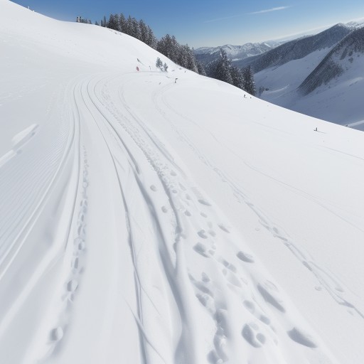 【スキー】雪の上で速度に乗る滑走体験 | コース選びとルートの確認方法 をイメージした 雪景色、冬、雪景色 の写真