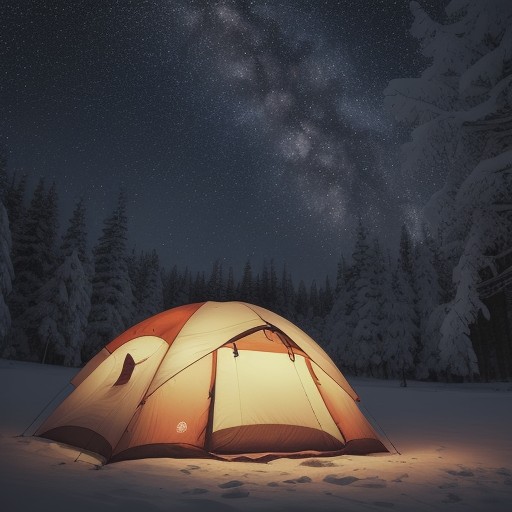 【キャンプ用品】星空の下に持っていく道具 | 自然の中で過ごす夜の時間 をイメージした 冬 の写真