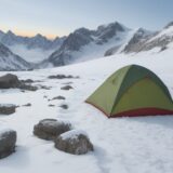 【登山】気温の変化による体調への影響 | 事故を防ぐための装備と準備 をイメージした 広角の風景、山 の写真