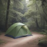 【キャンプ】夏の道具選びと虫除けの準備 | 森の中の川辺で過ごす時間 をイメージした 広角の風景、夏、川、森 の写真
