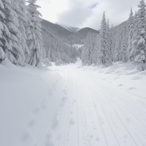 【スキー技術】冬の雪山を滑るためのコツ | 足の運びと重心の移動方法 をイメージした 広角の風景、山、冬 の写真