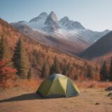 【登山用バックパック】秋の山道を歩く装備 | 山行での荷物の詰め方とコツ をイメージした 広角の風景、ハイキング、山、秋 の写真