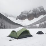 【装備リスト】冬の雪山で身を守る道具 | 寒さと風への対策 をイメージした 広角の風景、山、冬、雪景色 の写真