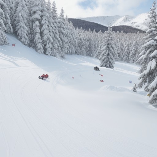 【スノーボード】雪山の斜面を滑り降りる | ゲレンデのコース選びと装備品 をイメージした 広角の風景、雪景色 の写真