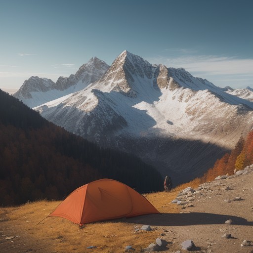 【登山】山頂を目指す挑戦の道のり | 紅葉が色づくルートと登頂までの記録 をイメージした 広角の風景、山、秋 の写真