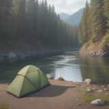 【釣り竿】夏の渓流で使うフィッシングギア | 持ち運びと使い心地 をイメージした 広角の風景、夏 の写真