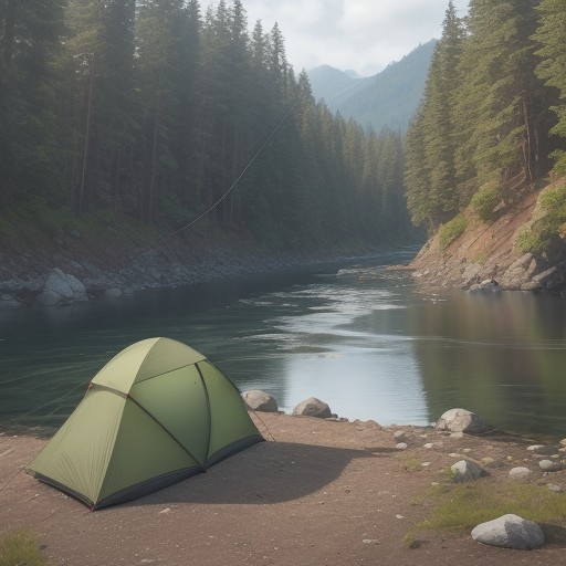 【釣り竿】夏の渓流で使うフィッシングギア | 持ち運びと使い心地 をイメージした 広角の風景、夏 の写真