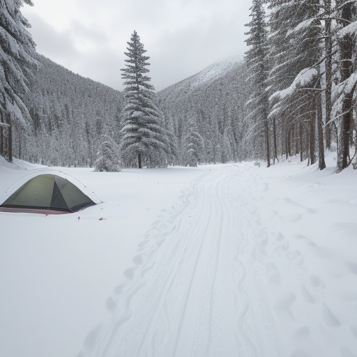 【ウィンタートレイルラン】雪山のコースを走る | 冬の装備と注意点 をイメージした 広角の風景、登山道、冬、山、雪景色、冬 の写真