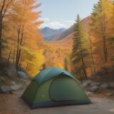 【登山地図】山頂へ向かうルートの確認 | 紅葉の中を歩くハイキングコース をイメージした 広角の風景、ハイキング、登山道、ハイキング、秋 の写真