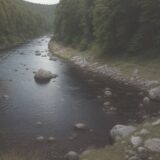 【川の水温】気温の予報と気候の変化 | 川の環境から魚の居場所を探る をイメージした 広角の風景、川、川 の写真