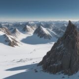 【登山】快晴の予報に合わせて計画したルート | 山頂から眺める周囲の山々 をイメージした 広角の風景、山、山 の写真