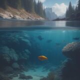 【魚の栄養】餌を探す行動の仕組み | フィンの役割と水中の餌場 をイメージした 広角の風景 の写真