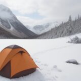 【防寒ウェア】秋冬の登山で体温を保つ服装 | 重ね着のポイント をイメージした 広角の風景、冬、山、秋、冬 の写真