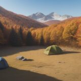 【紅葉】山を歩く見頃の時期 | 観光ルートとアクセス方法 をイメージした 広角の風景、秋、ハイキング、山頂 の写真