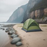 【海釣り】初心者が揃える道具 | 夏の波打ち際で使う釣り竿と基本装備 をイメージした 広角の風景、夏 の写真