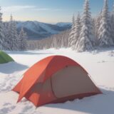 【保温対策】冬の山歩きで体温を維持する工夫 | 重ね着と装備の組み合わせ をイメージした 広角の風景、ハイキング、冬 の写真