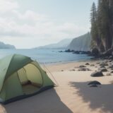 【クラゲ】夏の砂浜で出会った粘液質の感触 | 海の生物を観察した記録 をイメージした 広角の風景、夏 の写真