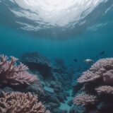【海洋生物】サンゴ礁の海に住む魚たちの種類 | 生き物の種を保護する取り組み をイメージした 広角の風景 の写真