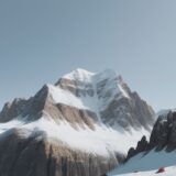 【登山】山頂へと続く道中の空の色 | 高所の地点から眺める景色の変化 をイメージした 広角の風景、山 の写真