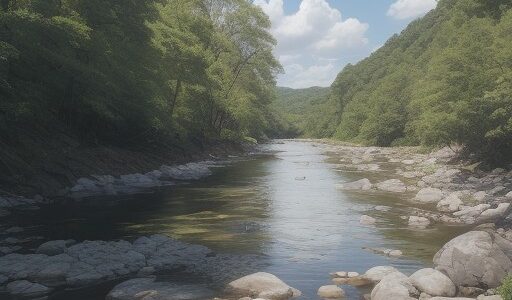 【子供用浮き輪】川の流れに身をまかせて浮かぶ時間 | 夏の日の水遊び
