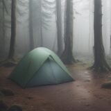 【雨キャンプ】木々の間を濡れずに歩く方法 | レインコートの選び方と準備 をイメージした 広角の風景、森 の写真