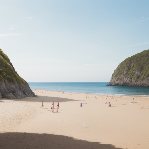 【海水浴】夏の海での事故を防ぐ備え | 命を救うための応急処置 をイメージした 広角の風景、夏 の写真