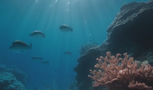 【フィン】水辺から海に潜り魚を探す | 海底に広がる景色と生き物の動き