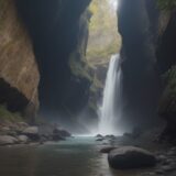 【キャニオニングギア】川での安全を確保する | ライフジャケットの選び方 をイメージした 広角の風景、川 の写真