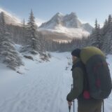 【登山装備】地図とコンパスを揃える準備リスト | 山道を歩くルート確認 をイメージした 広角の風景、ハイキング、登山道 の写真