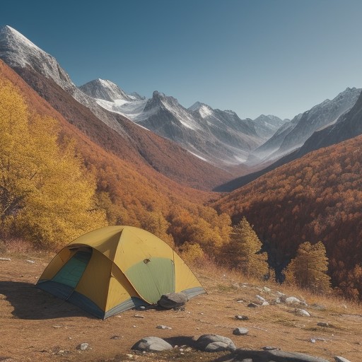 【紅葉登山】山頂から見渡す景色とルート | 秋に歩く山のコース案内 をイメージした 広角の風景、ハイキング、秋、山、秋 の写真