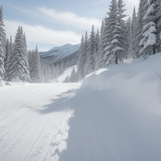 【スノーボード】雪山で冒険に出る | パウダーの中を滑り降りる をイメージした 広角の風景、雪景色、山 の写真