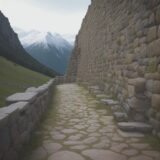 【石積み】高度差を解消する壁の建設方法 | 山道で進める作業の手順 をイメージした 広角の風景、山 の写真