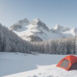 【登山】春の山歩きから冬の雪山まで | 年間の計画と持ち物の準備 をイメージした 広角の風景、山、ハイキング、春、山、冬、雪景色 の写真